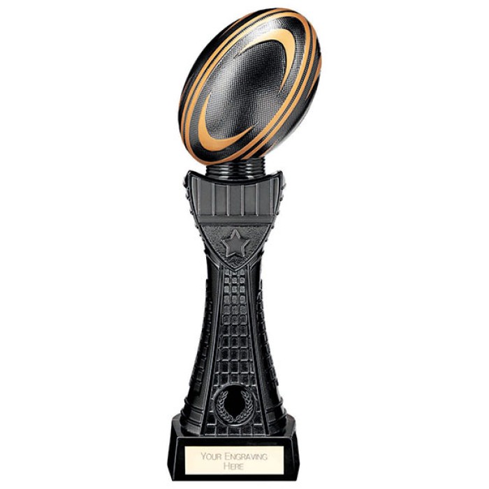 BLACK VIPER TOWER RUGBY AWARD - 3 SIZES - 26CM TO 32.5CM